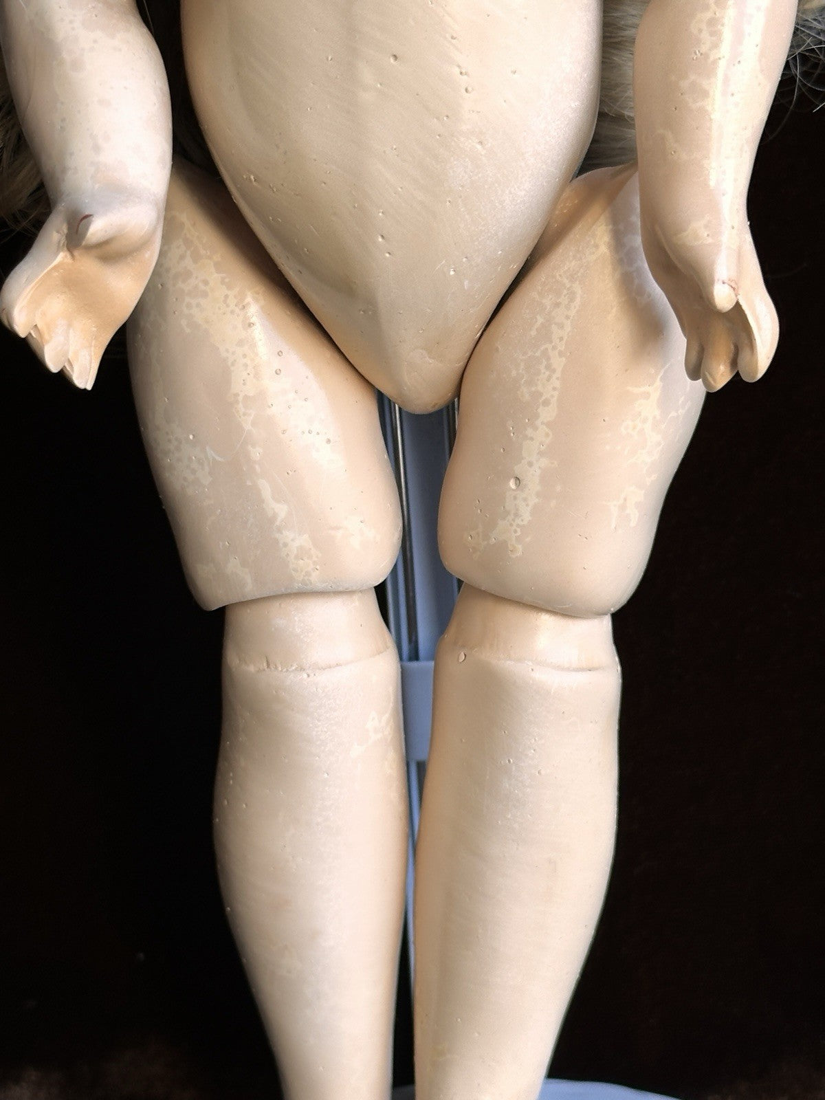 Vintage 12.5” Porcelain Comp Reproduction of Antique French Andre Thuillier Doll