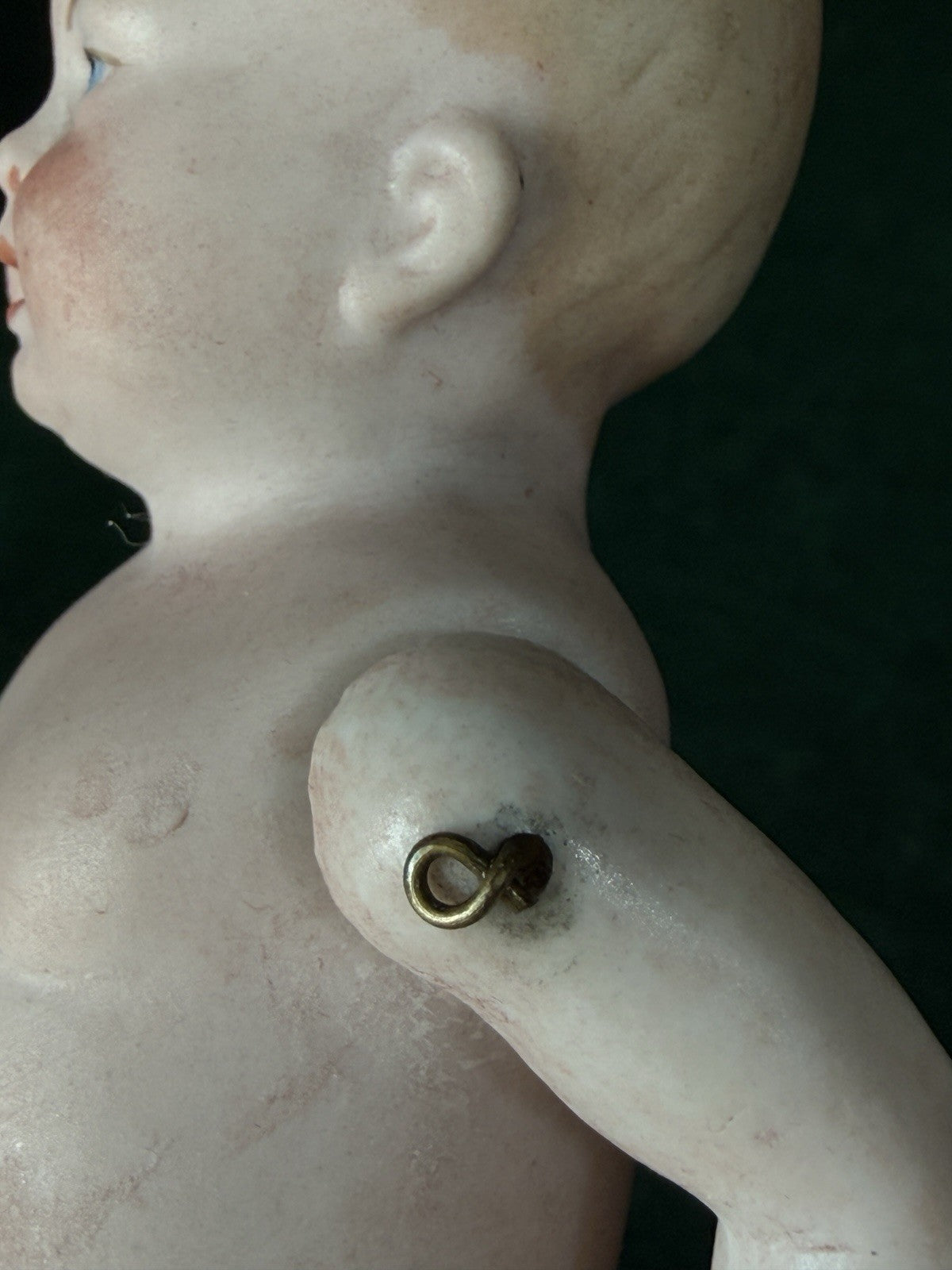 Antique German 5” All Bisque Miniature Baby Doll