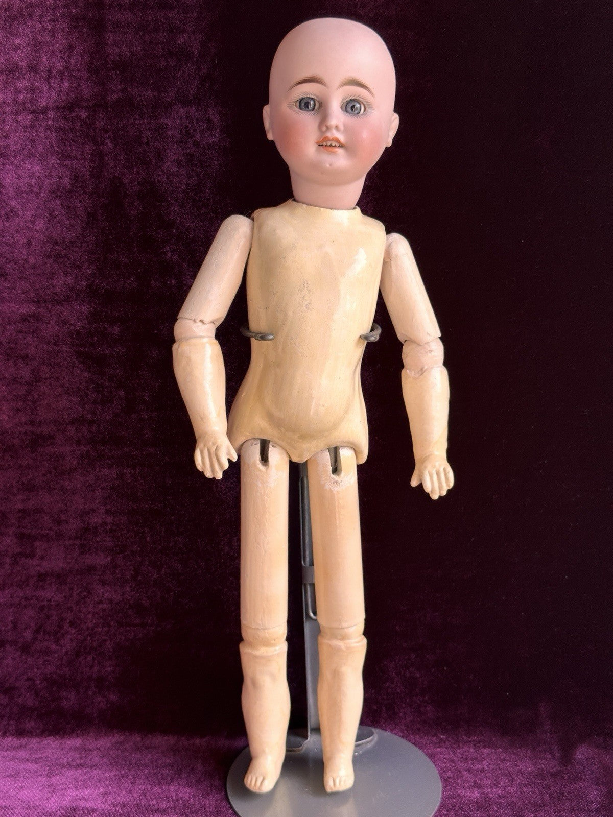 Antique German 15” Gebruder Kuchelnanz 44 DEP Bisque Head Doll