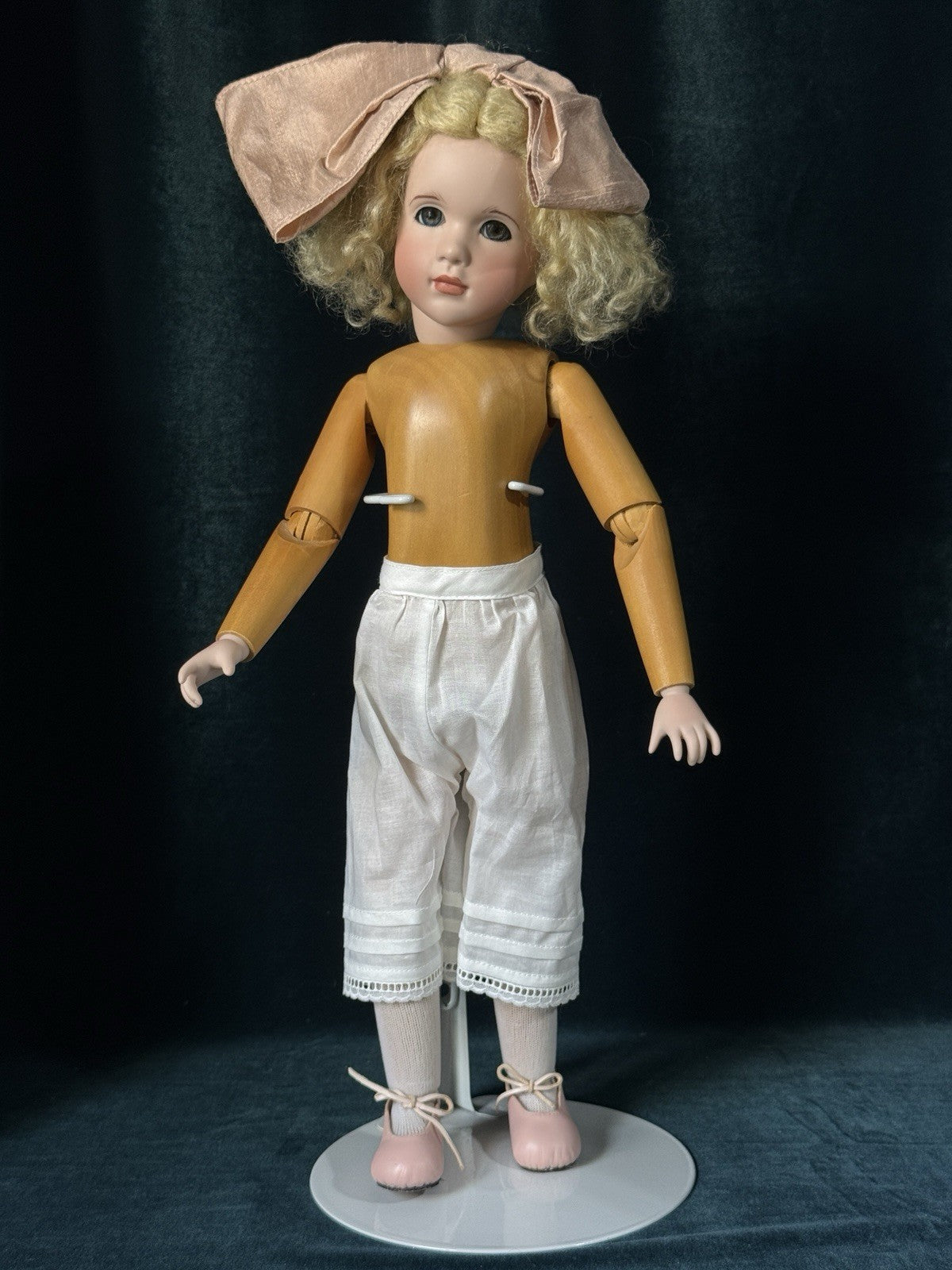 Large Wendy Lawton “Mary Marie” Wooden and Porcelain 16” Doll LE 250 Box