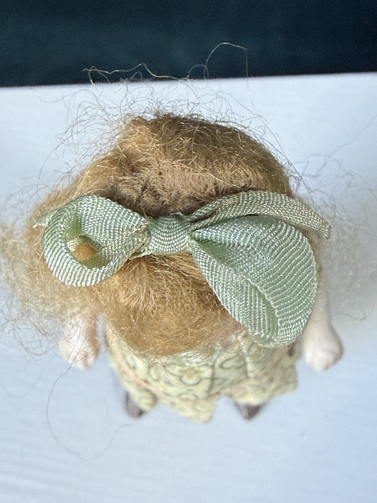 Antique German (?) 3.5” All Bisque Mignonette Dollhouse Doll