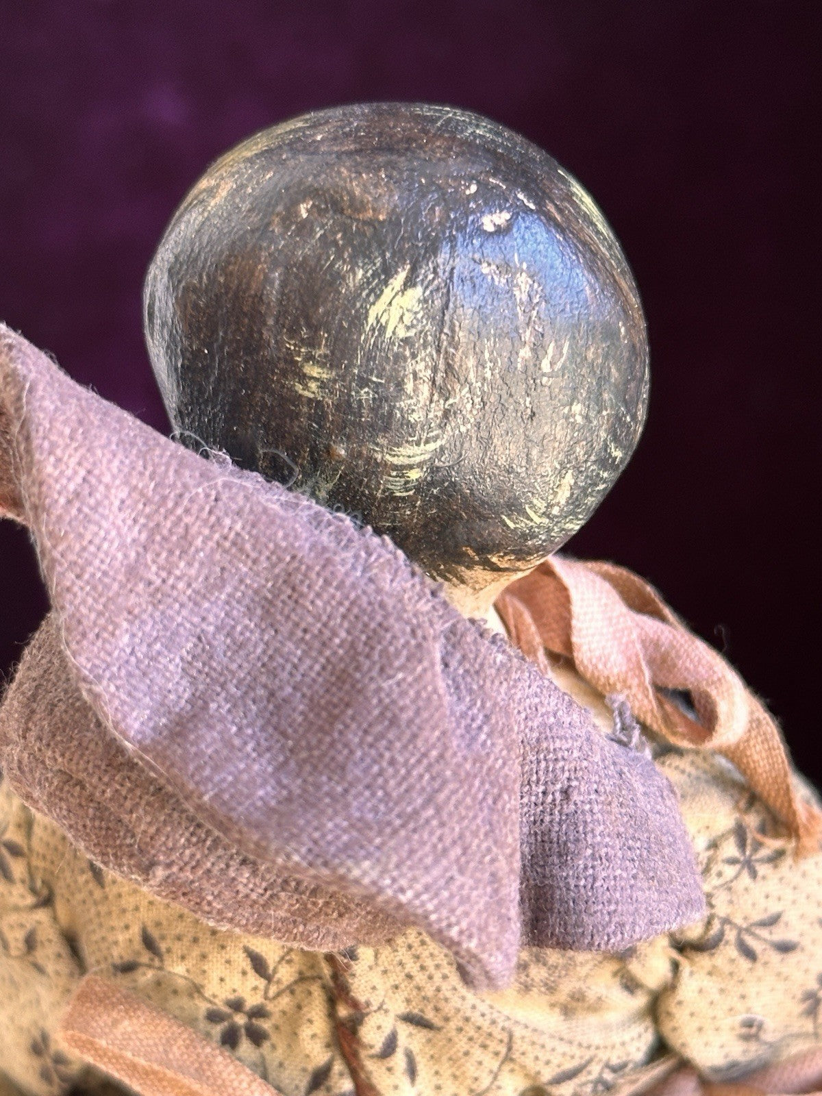 Vintage 9.5” Cloth Artist Reproduction of Antique Victorian Doll