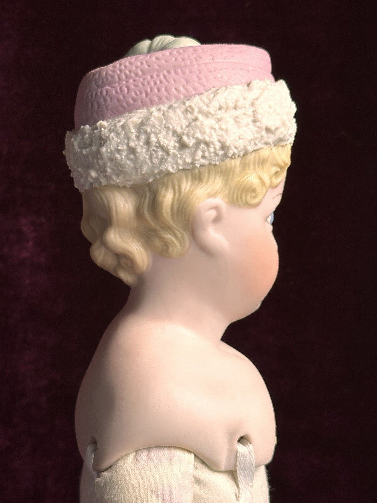 Rare Vintage 17.25” Artist Repro Porcelain Antique German Parian Style Doll