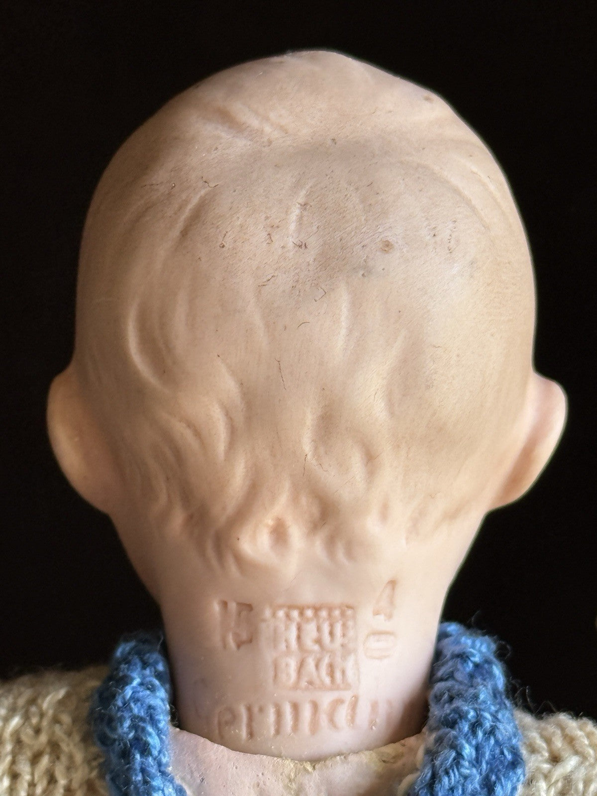 Antique German 8” Gebruder Heubach Bisque Head Character Baby Boy Doll