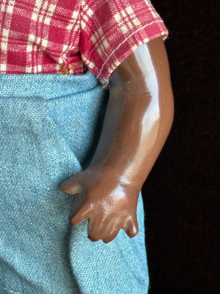 Pair of Vintage Composition Vernon Seeley Campbell Kids Dark Complexion Dolls