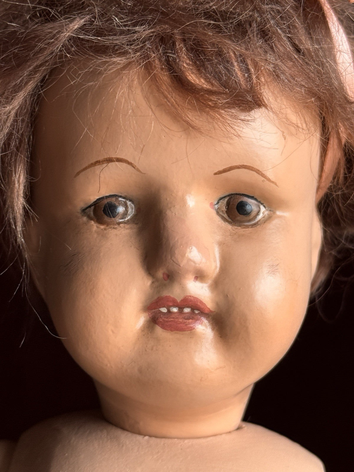 Antique American 15” Schoenhut Wooden Jointed Miss Dolly Doll