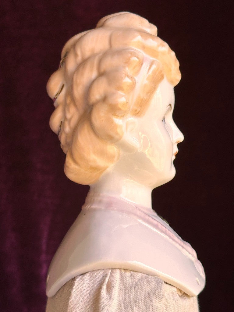 Vintage 22” Reproduction of Antique German China Fashion Doll