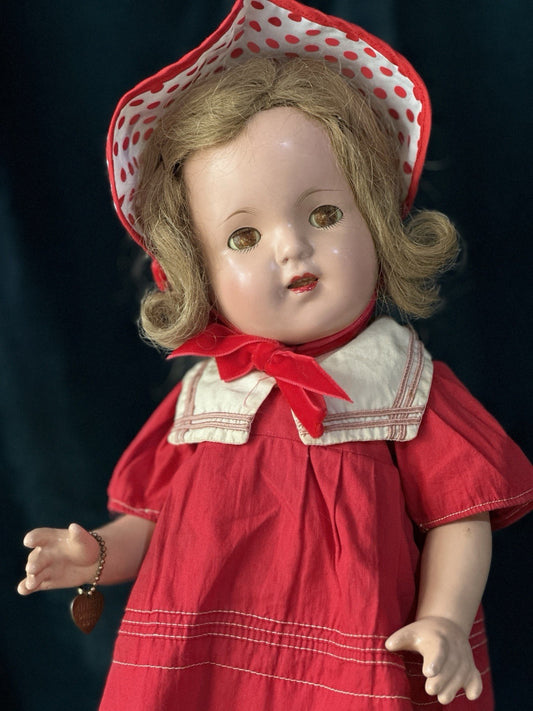 Rare Vintage 1930s Effanbee Composition Mary Ann Lovums 19” Doll Original Tag