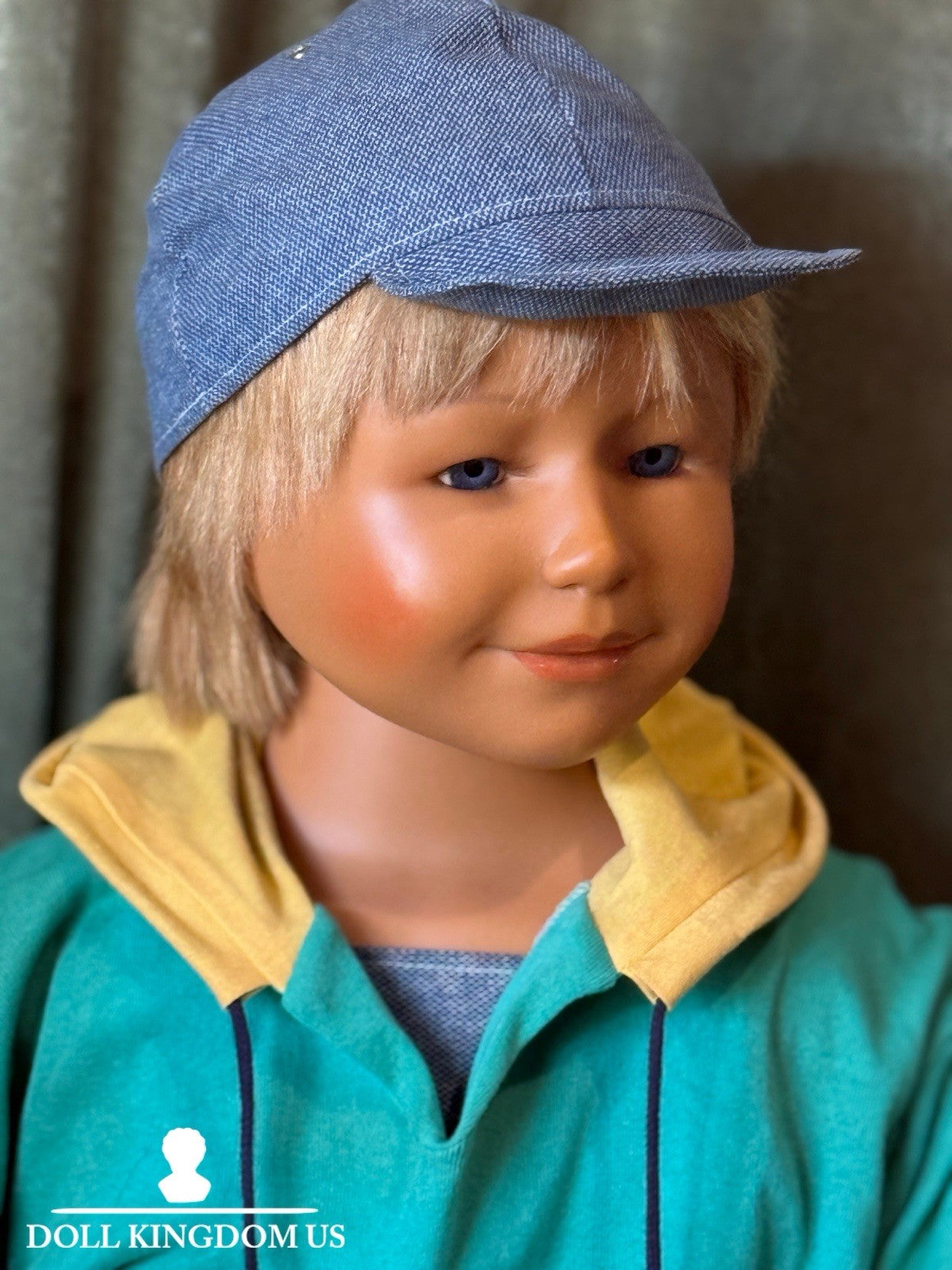 Huge 46” Collectible German Artist Evelyn Leman Vinyl Boy Doll
