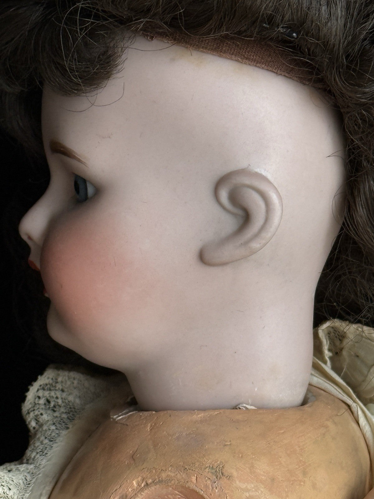 Antique French 19” SFBJ 60 Bisque Head Doll