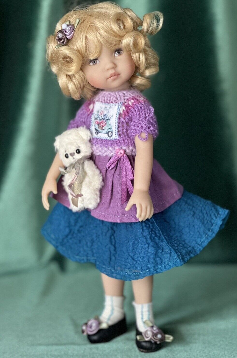 Artist Painted Diane Effner Boneka 10” Vinyl 'Tuesday's Child' Doll