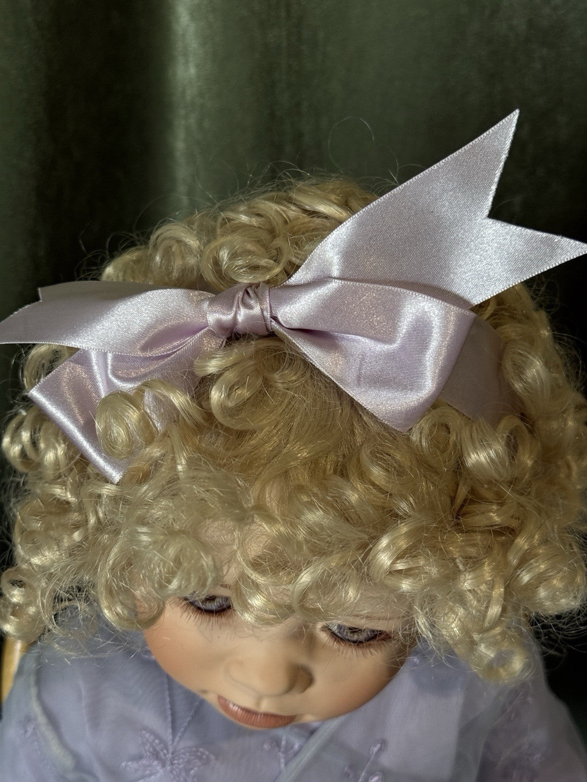 Collectible Porcelain 33” Doll “Susannah” by Christine Orange Tag