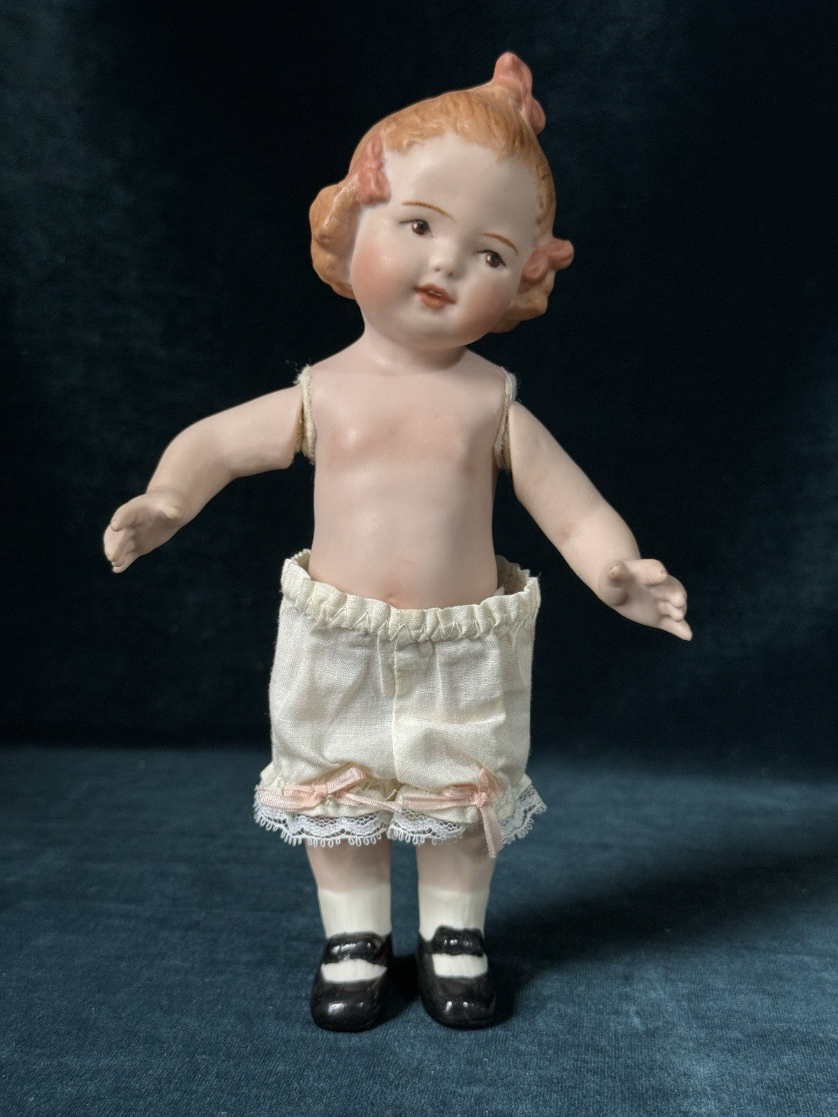 Reproduction Of German Gebruder Heubach All-Bisque Coquette Mold 10490 7.5” Doll