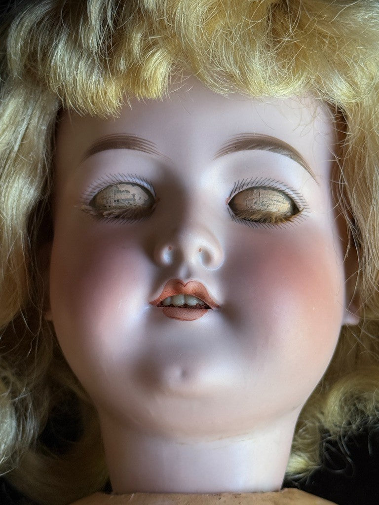 Antique German 25” Armand Marseille DRGM 246 Florodora Bisque Socket Head Doll