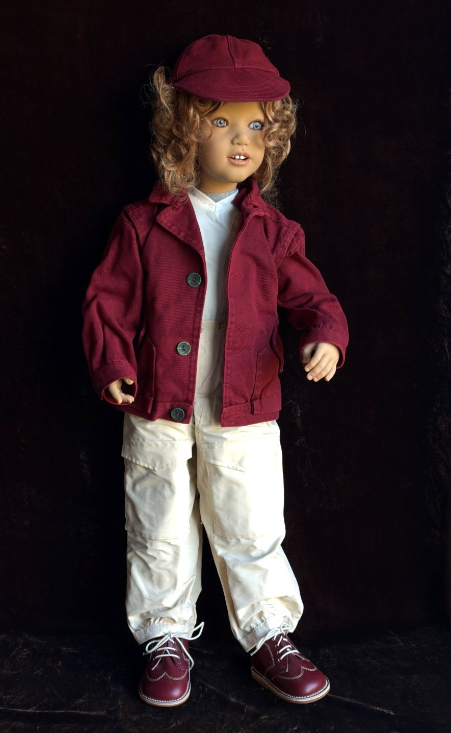 Collectible Annette Himstedt 33” Vinyl Doll Akki Boy from Finland New in Box