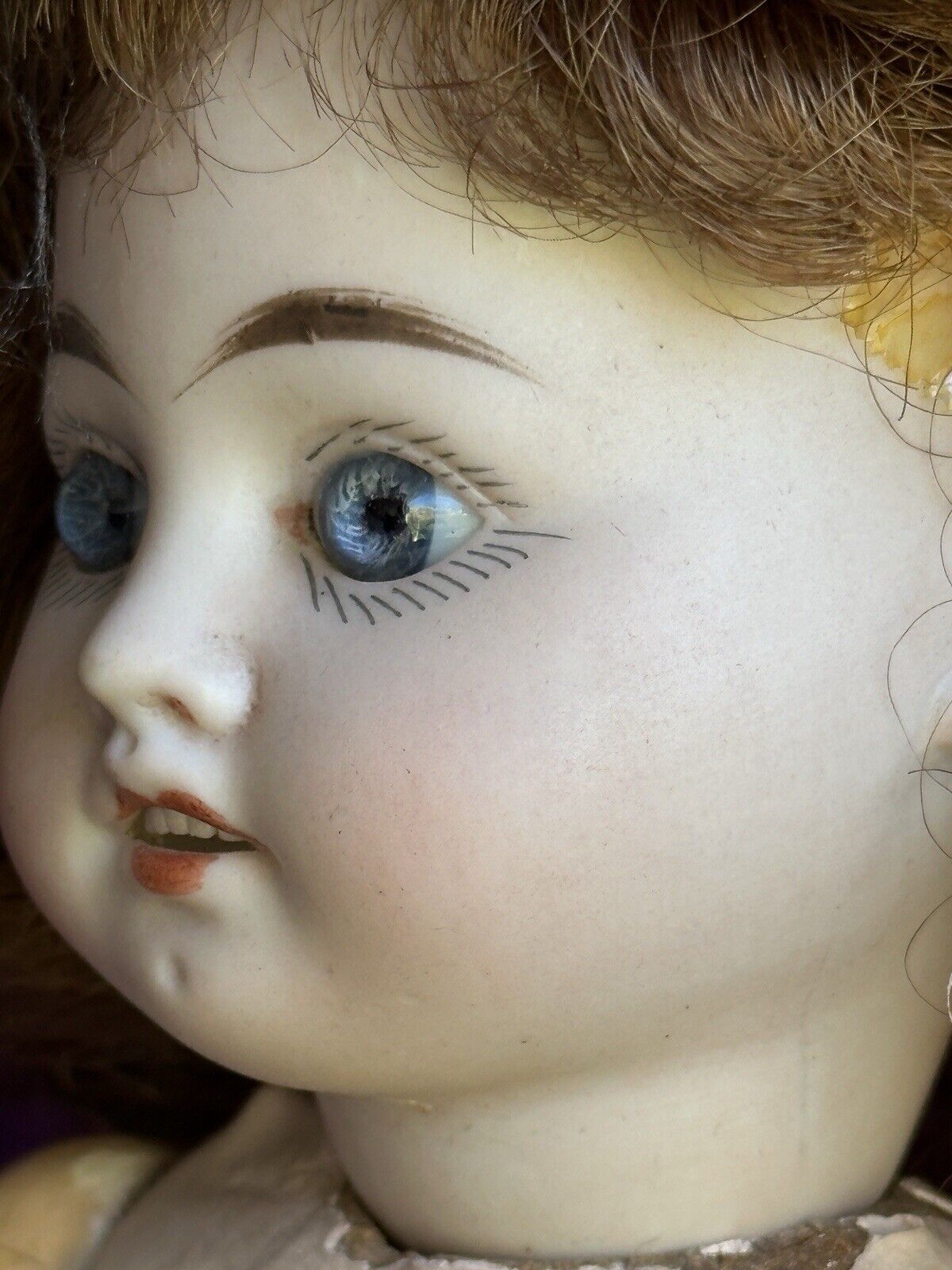 Unidentified Antique 14” French (?) SFBJ (?) Bisque Head Composition Body Doll