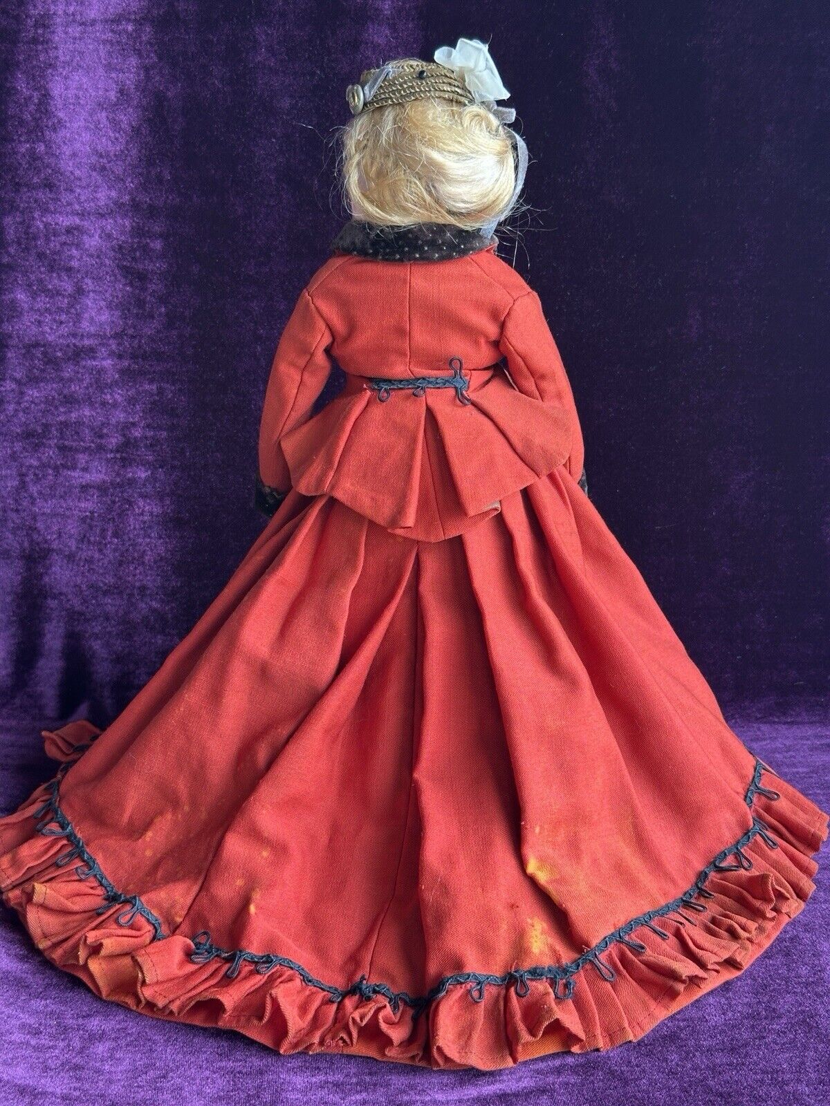 Vintage 15” Reproduction of Antique French Huret Fashion Doll with Glass Eyes