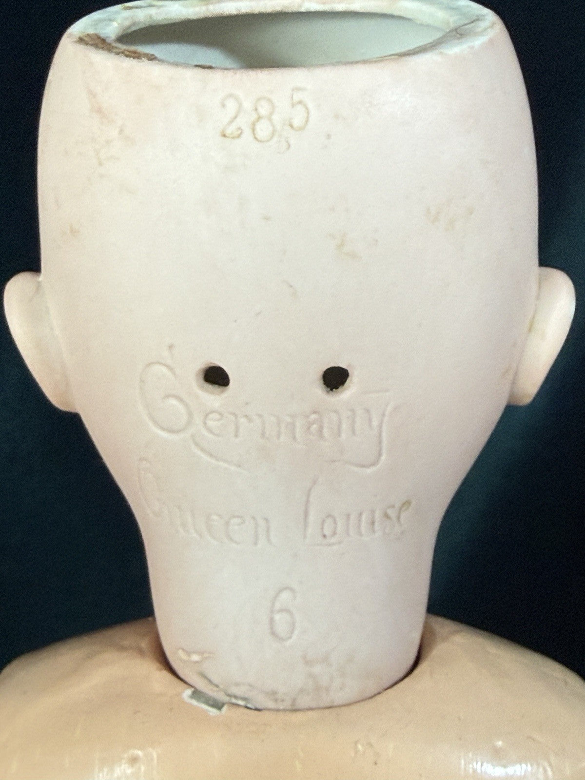 Antique German Queen Louise Mold 285 Bisque Head Composition Body 22” Doll