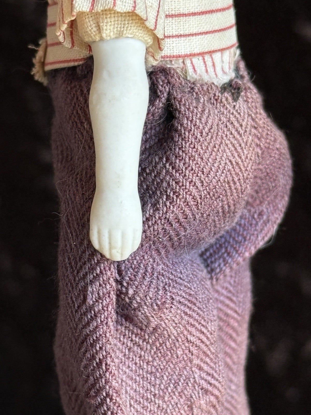 Antique German Cabinet Size 8” Lowbrow China Head Male Doll