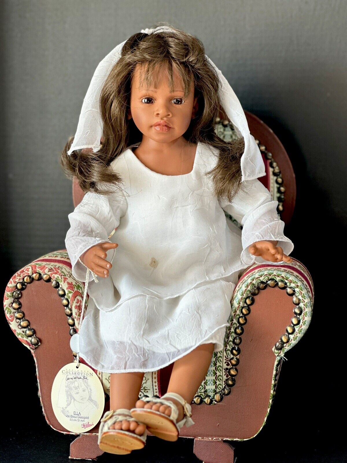 Collectible German Vinyl 21” Doll “Ella” by Elissa Glassgold for Zapf Creation