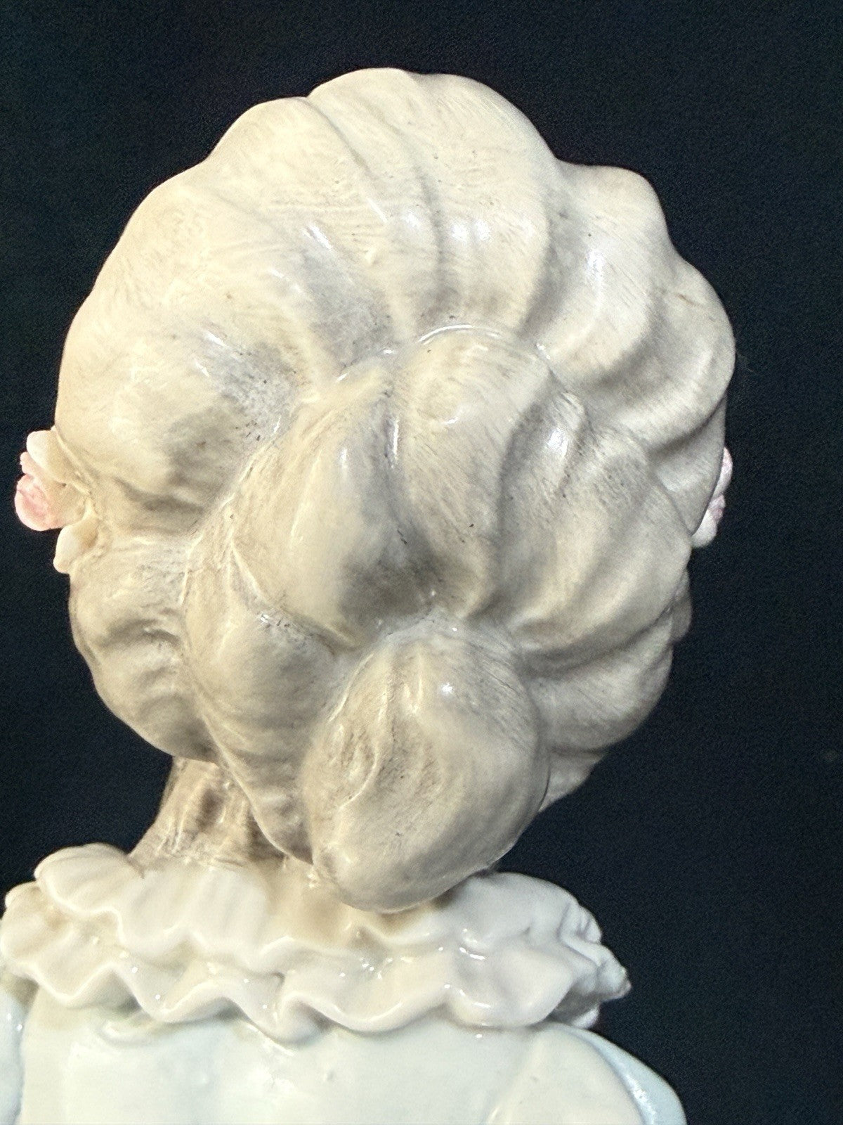 German Porcelain Half Doll "18th Century Lady with Coronet of Flowers"