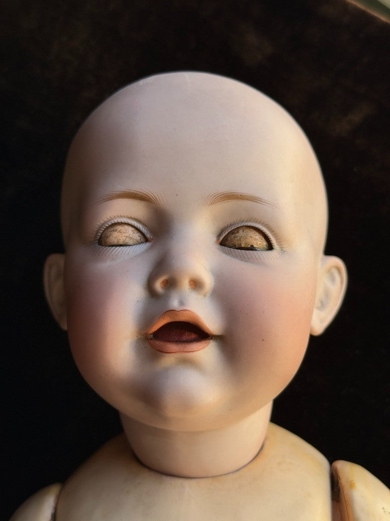 Antique German 16” Hilda Kestner 245 Bisque Head Baby Doll