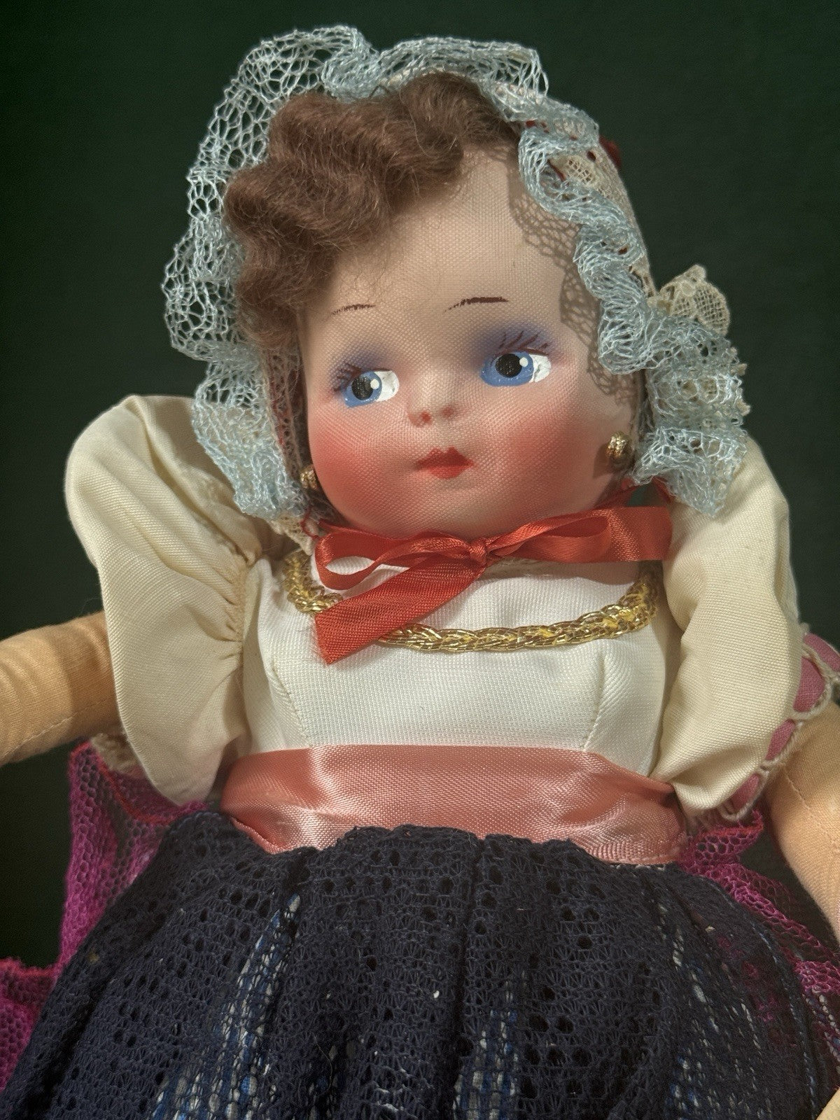 Lot Of 2 Cloth Mask-Face International Dolls; Original Box