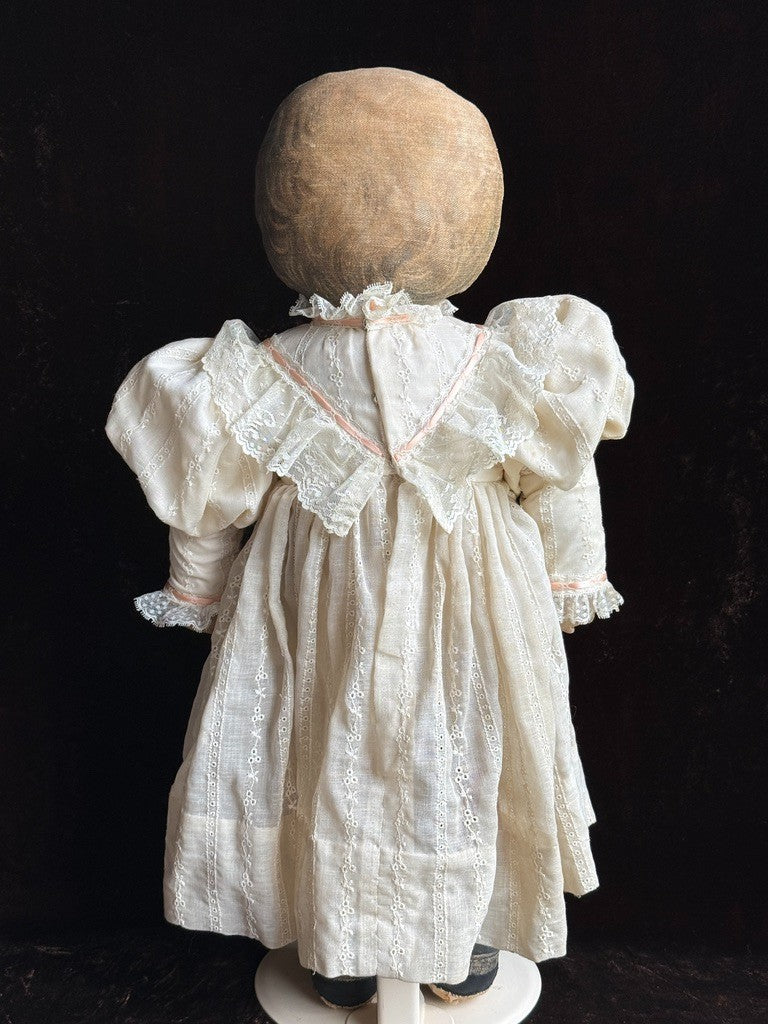 Antique Large 24” Art Fabric Mills Merrie Marie Lithograph Cloth Rag Doll