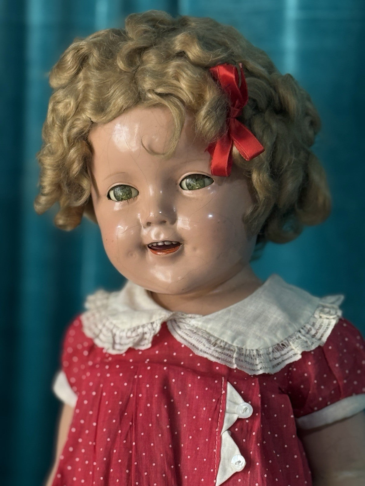 Antique 1930’s Composition 24” Shirley Temple Doll by Ideal Company