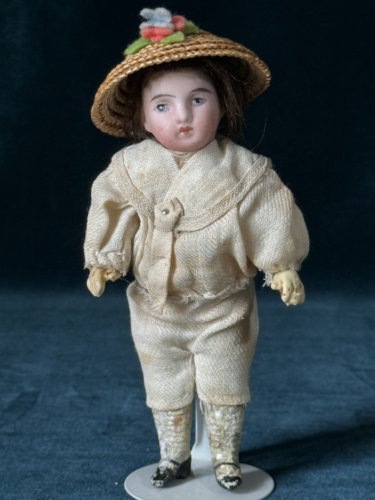 Antique German Kestner (?) 5” Bisque Head Mignonette Dollhouse Doll Mold 3913