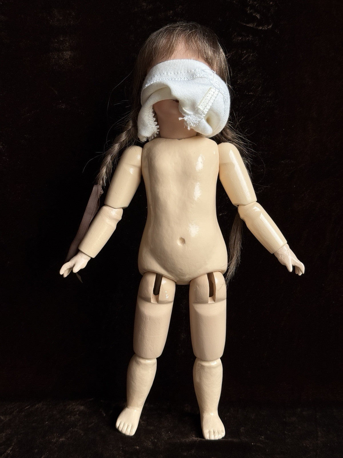 Collectible 12" Porcelain Composition Reproduction of Bleuette Unis 301 Doll