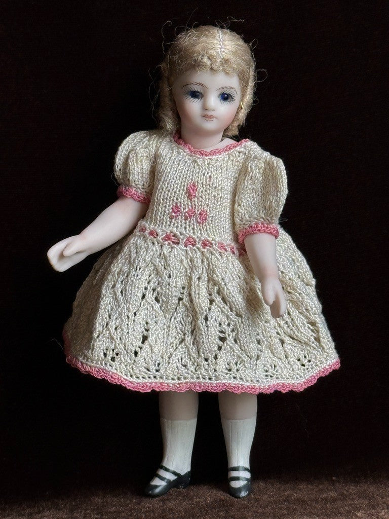 Miniature Cathy Hansen Porcelain Repro Antique French Mignonette Dollhouse Doll