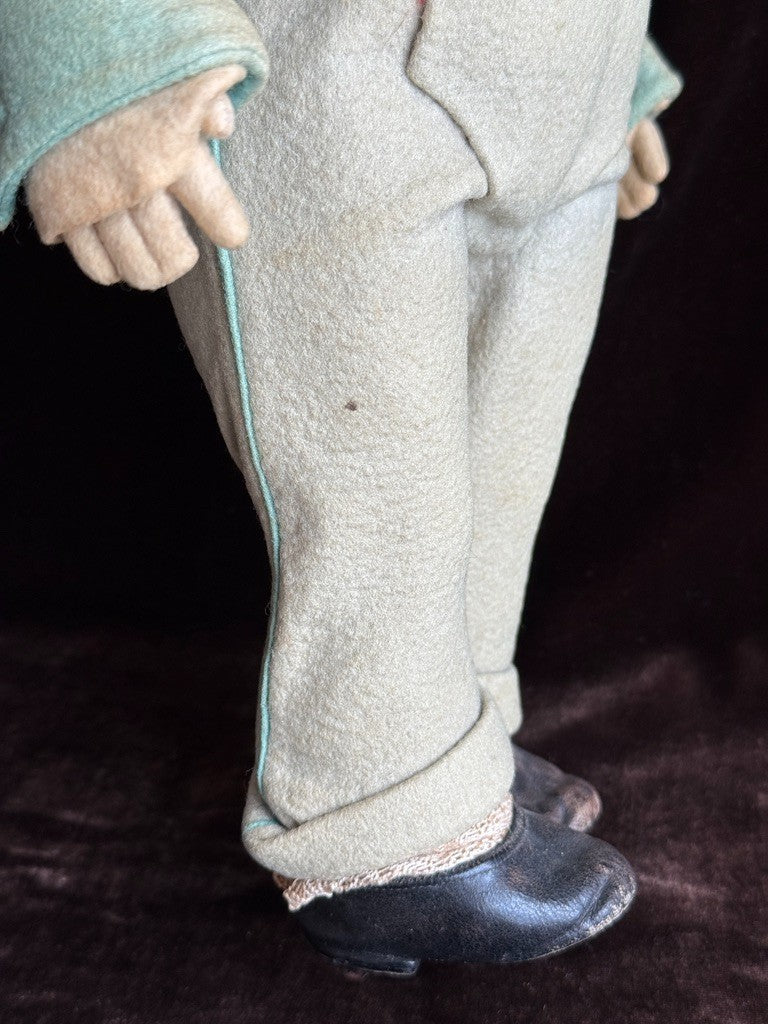 Large Vintage Italian 16” Lenci 300 Series Felt Gentleman Boy Doll