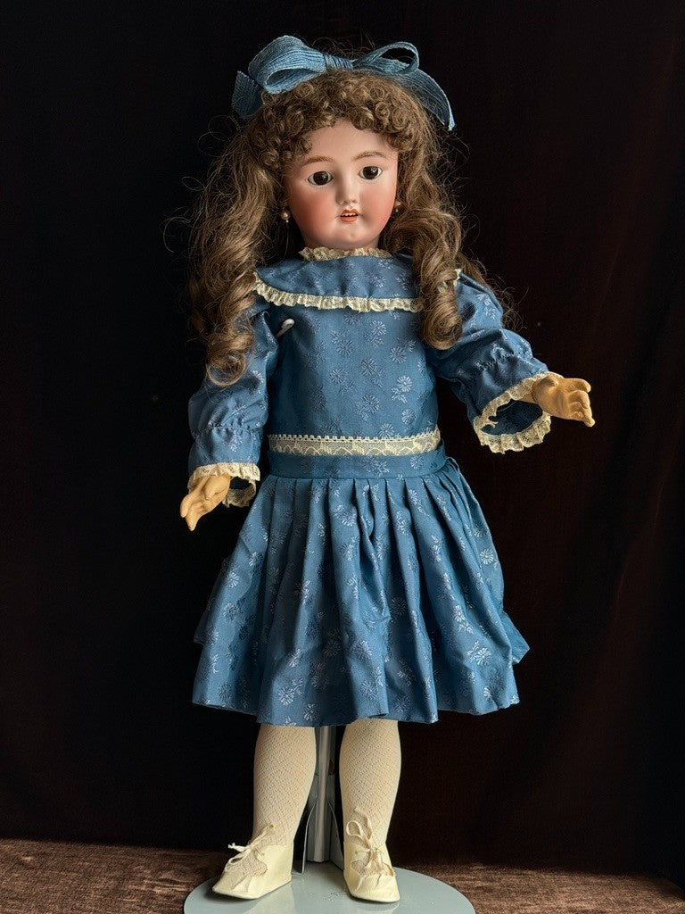 Large Antique German 28.5" C.M. Bergmann and Simon Halbig Bisque Head Doll