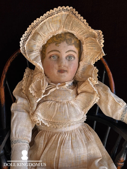 Antique American 13.5" Bruckner Babyland Lithograph Rag Doll