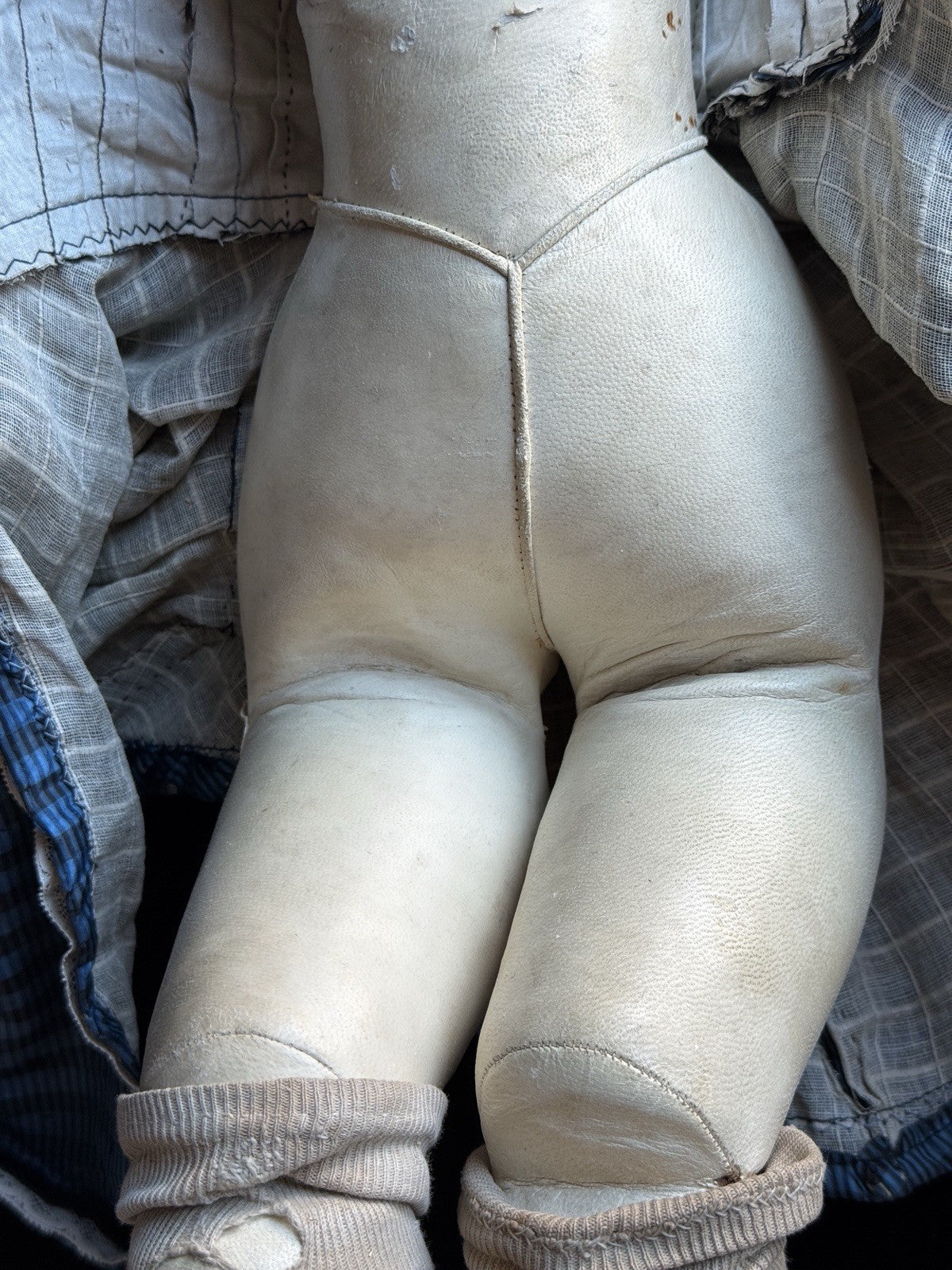 Grand Size Antique French Eugene Barrois (?) Bisque Head Fashion Poupee Doll