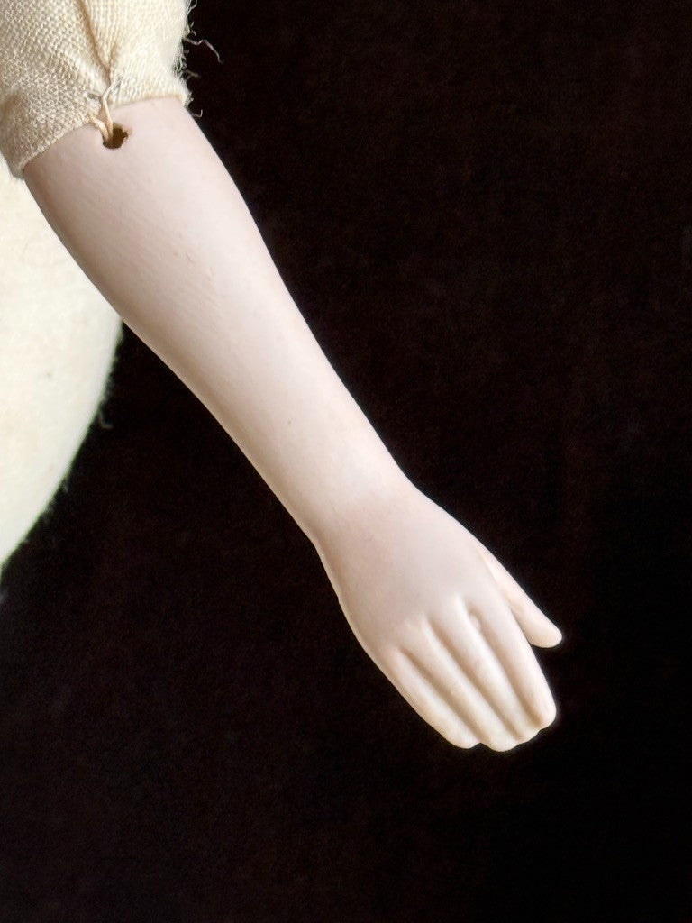 Vintage Porcelain Cloth 18.”5 Parian China Style Doll