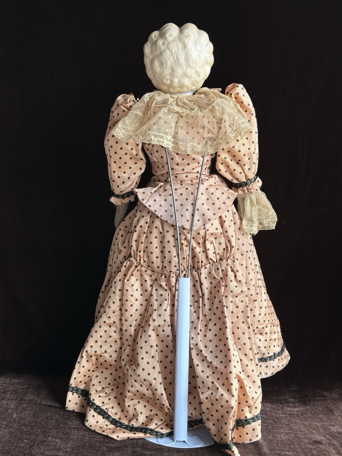 Antique German 22.5” Parian Bisque Head China Doll