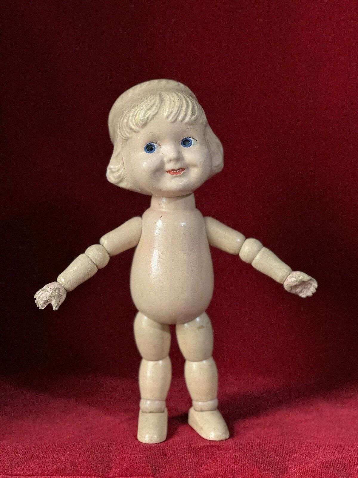 Antique 1920’s Composition Jointed Joseph Kallus Cameo 10” Doll “Margie”