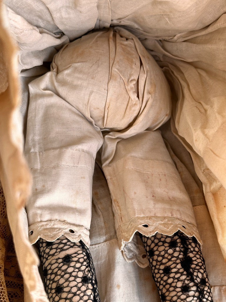 Antique German 18” Countess Dagmar Parian Bisque Head China Doll