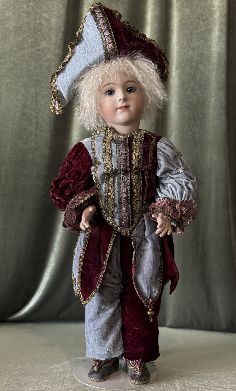 Vintage Reproduction of Antique French Francois Gauthier 29” Polichinelle Doll