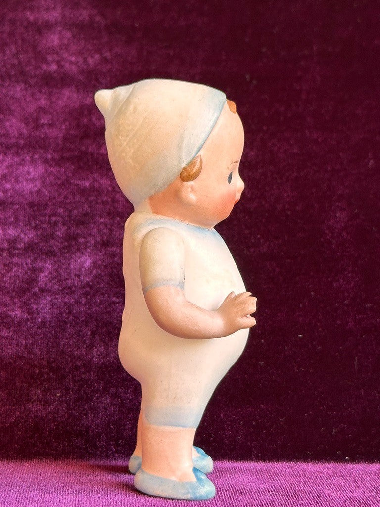 Rare Antique German 4.25” Baby Bud Style All Bisque Googly Doll