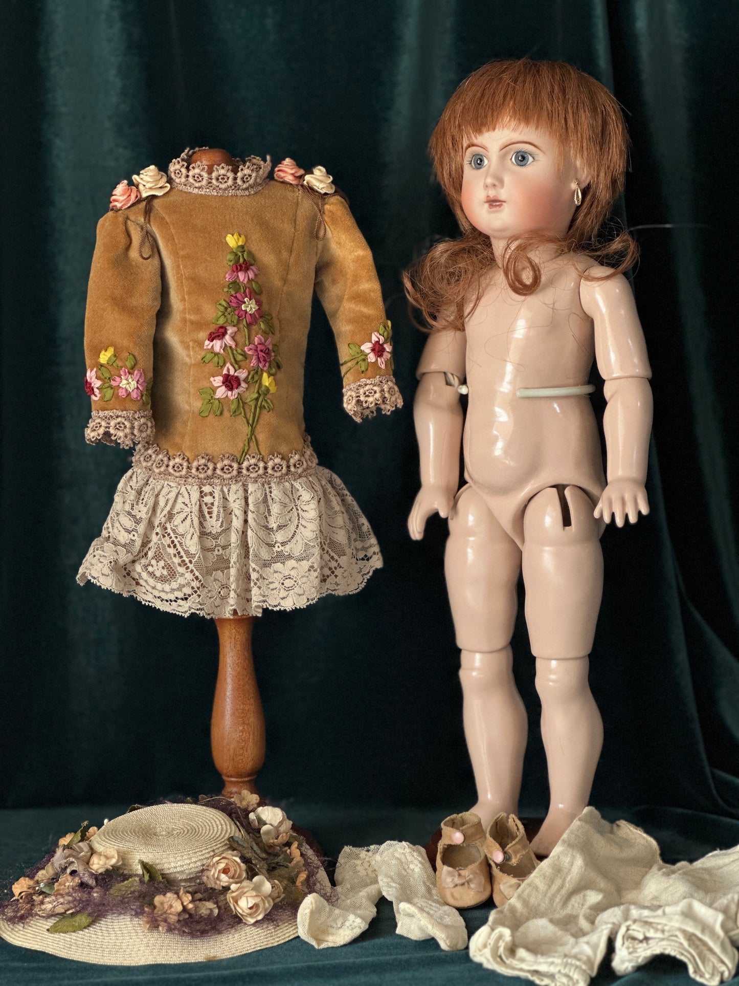 Vintage Reproduction of Antique French Jumeau 16 1/2” Doll