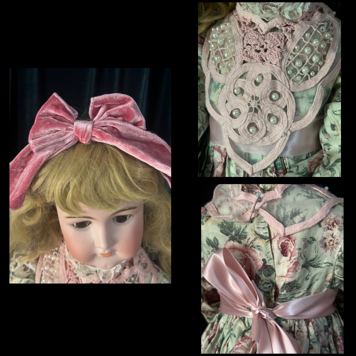 Antique German Adolf Wislizenus Mold 101 “My Sweetheart” 27” Doll Bisque Head