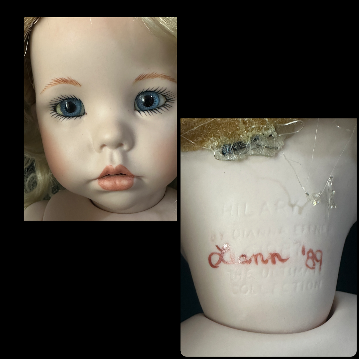 Artist Reproduction Of “Hilary” by Dianna Effner 18” Porcelain Doll French Body