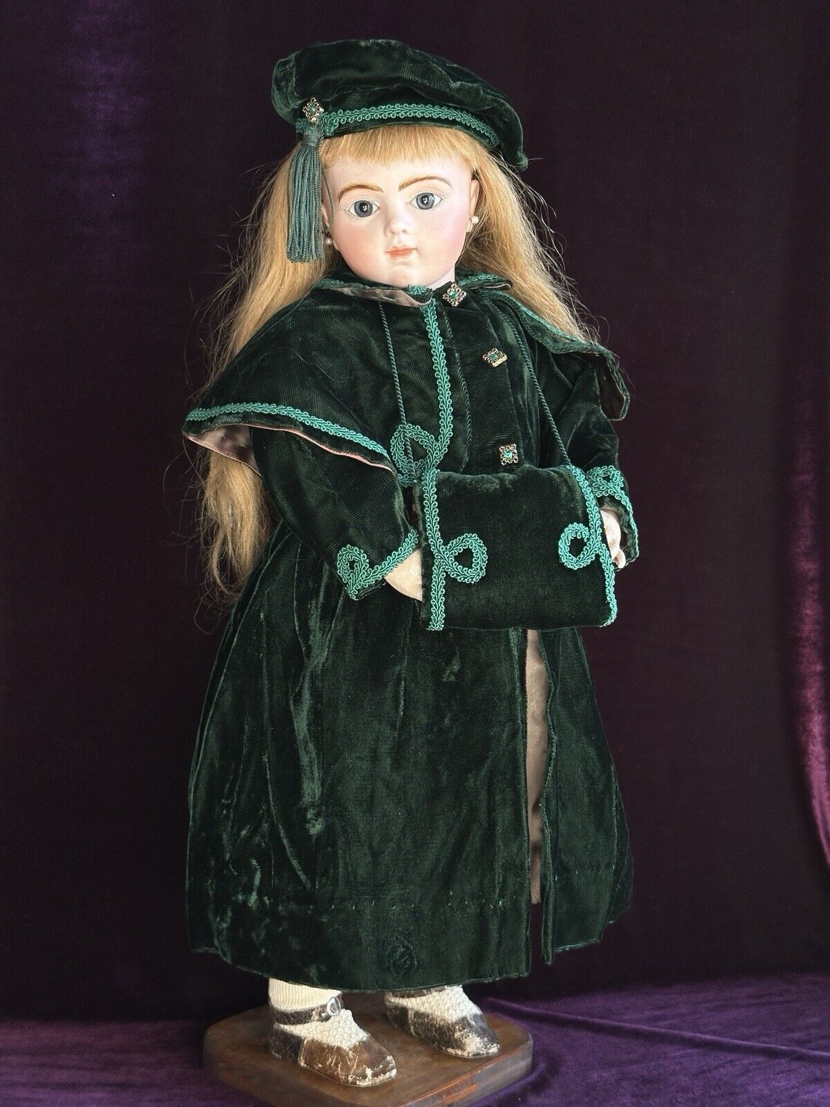 Antique French 22” Bru Jne R 10 Bebe Bisque Head Composition Body Doll