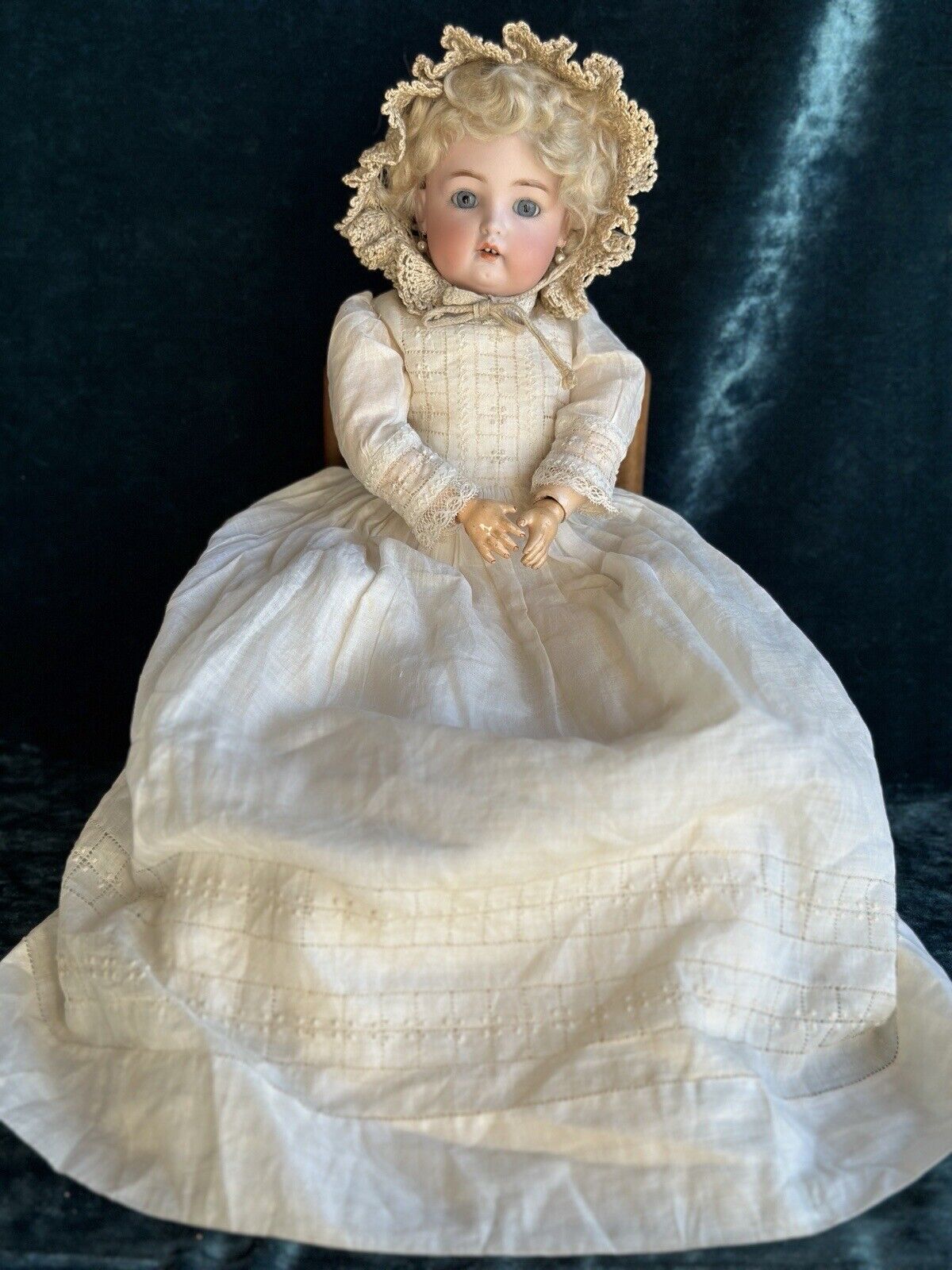 Rare Antique German 13.5” Simon Halbig 1299 Bisque Head Doll