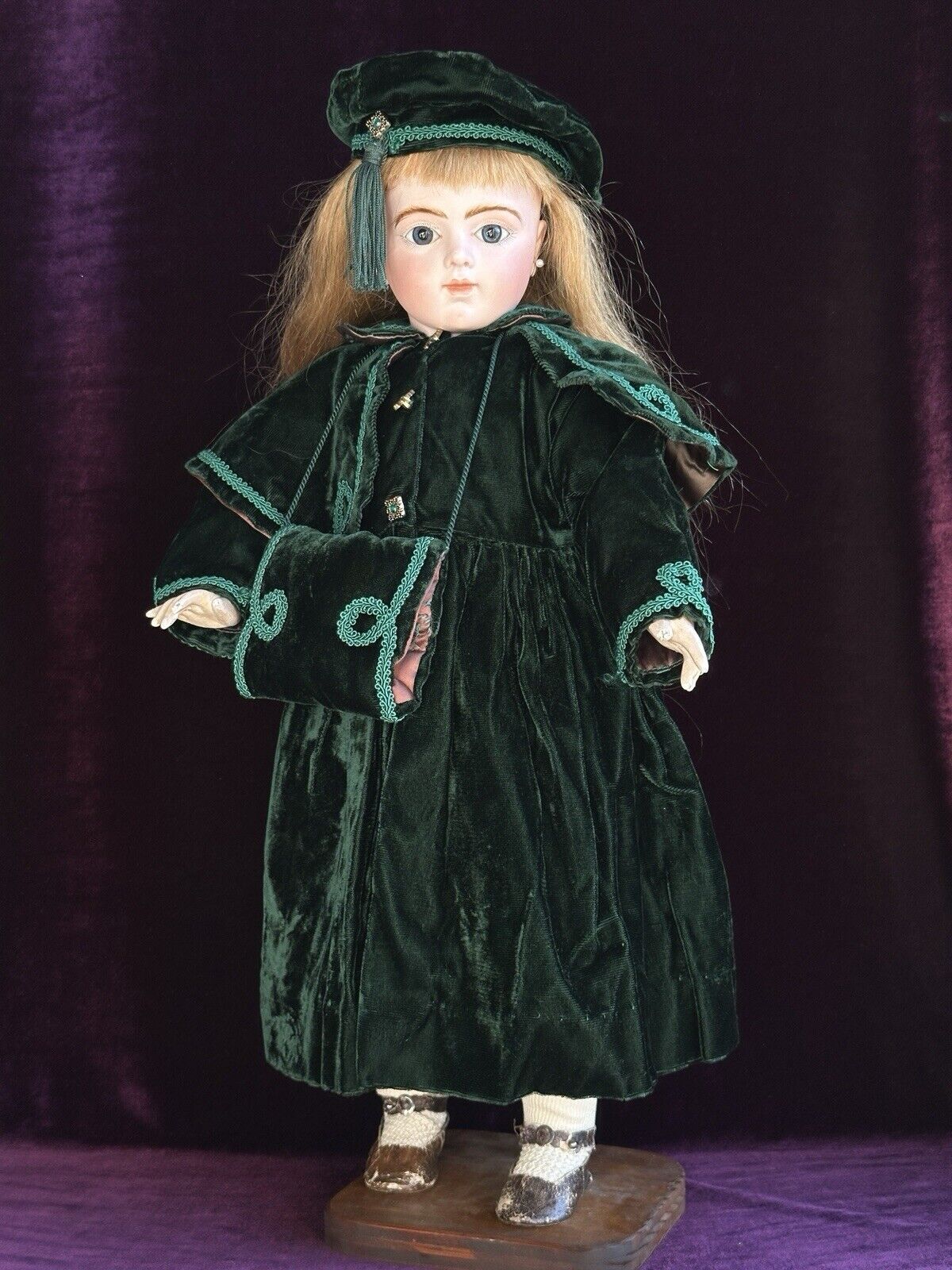 Antique French 22” Bru Jne R 10 Bebe Bisque Head Composition Body Doll