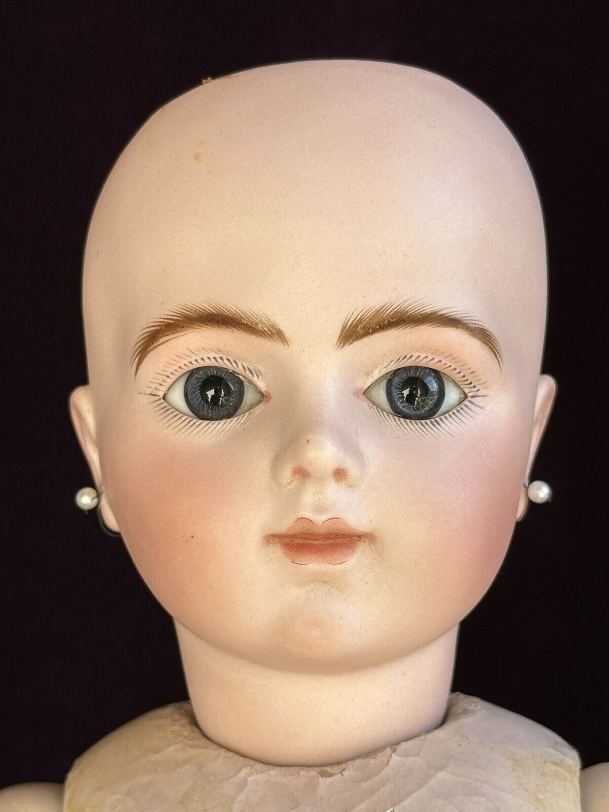 Antique French 22” Bru Jne R 10 Bebe Bisque Head Composition Body Doll