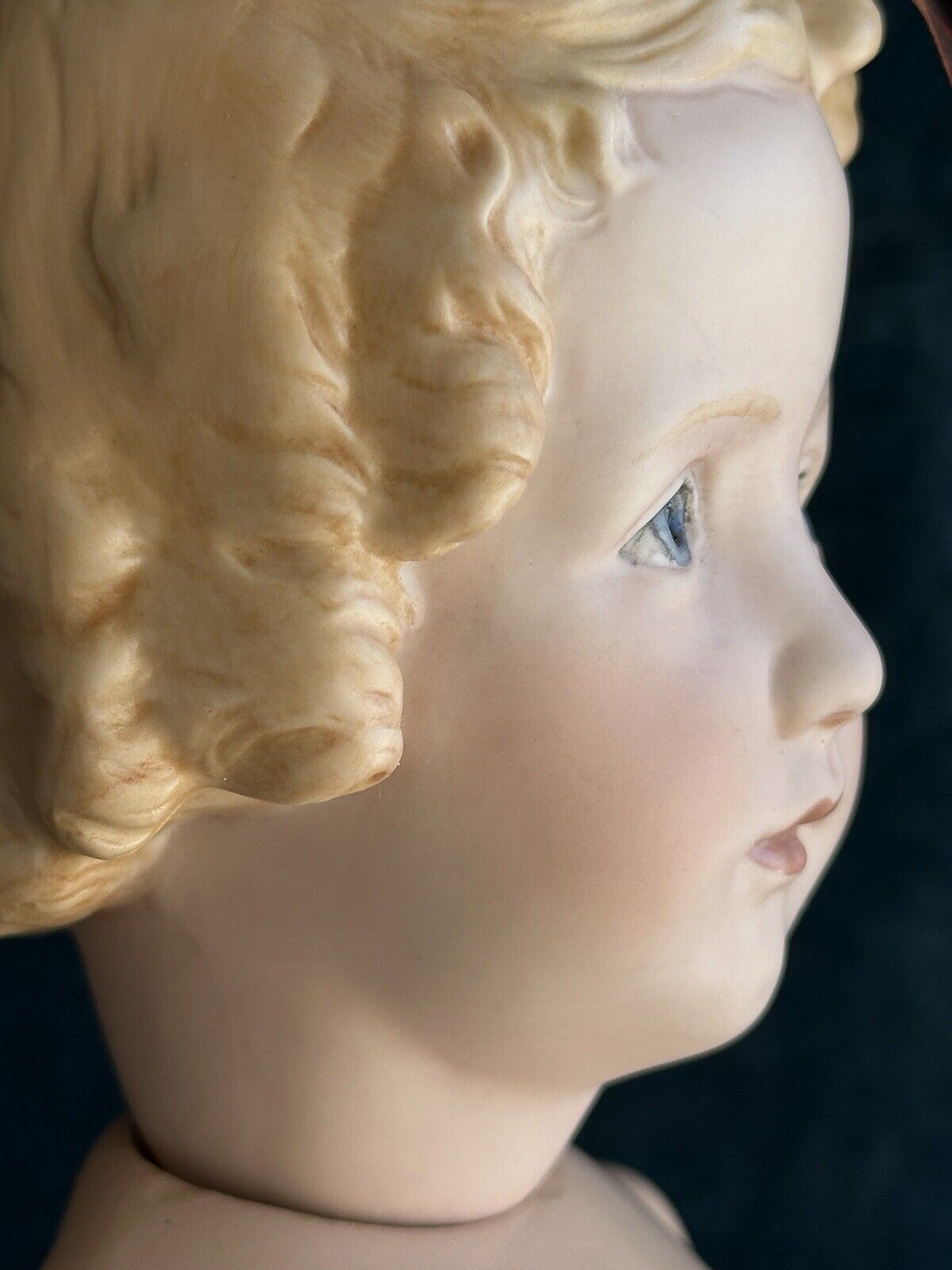 Porcelain/Composition 18” Reproduction of Antique German Gebruder Heubach Doll